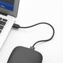 Elastyczny giętki kabel przewód USB 2.0 480Mb/s 1.5m czarny Elastyczny giętki kabel przewód USB 2.0 480Mb/s 1.5m czarny