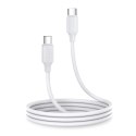 Kabel przewód USB-C - USB-C 480Mb/s 60W 1m biały Kabel przewód USB-C - USB-C 480Mb/s 60W 1m biały