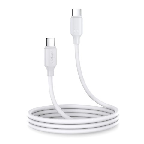 Kabel przewód USB-C - USB-C 480Mb/s 60W 1m biały Kabel przewód USB-C - USB-C 480Mb/s 60W 1m biały