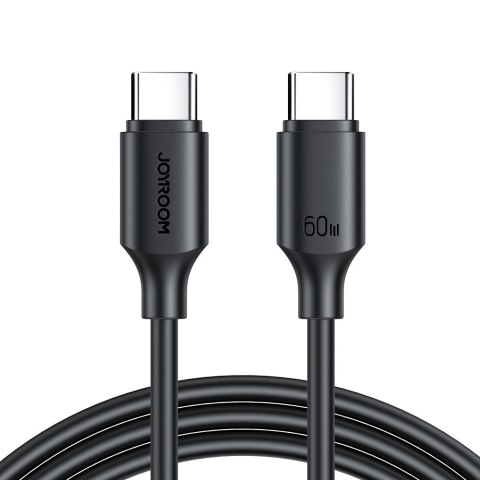 Kabel przewód USB-C - USB-C 480Mb/s 60W 1m czarny Kabel przewód USB-C - USB-C 480Mb/s 60W 1m czarny
