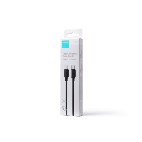 Kabel przewód USB-C - USB-C 480Mb/s 60W 1m czarny Kabel przewód USB-C - USB-C 480Mb/s 60W 1m czarny
