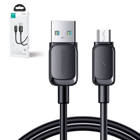 Kabel przewód microUSB - USB 2.4A 480Mbps 2m czarny Kabel przewód microUSB - USB 2.4A 480Mbps 2m czarny
