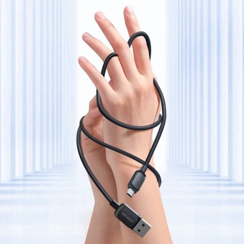 Kabel przewód microUSB - USB 2.4A 480Mbps 2m czarny Kabel przewód microUSB - USB 2.4A 480Mbps 2m czarny