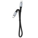 Kabel przewód płaski króki USB-C - USB-C L10C PD 100W 23cm czarny Kabel przewód płaski króki USB-C - USB-C L10C PD 100W 23cm czarny