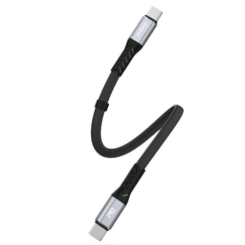 Kabel przewód płaski króki USB-C - USB-C L10C PD 100W 23cm czarny Kabel przewód płaski króki USB-C - USB-C L10C PD 100W 23cm czarny