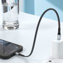 Kabel przewód płaski krótki do iPhone USB-C - Lightning L10P PD 20W 23cm czarny Kabel przewód płaski krótki do iPhone USB-C - Lightning L10P PD 20W 23cm czarny