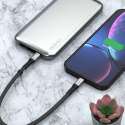 Kabel przewód płaski krótki do iPhone USB-C - Lightning L10P PD 20W 23cm czarny Kabel przewód płaski krótki do iPhone USB-C - Lightning L10P PD 20W 23cm czarny