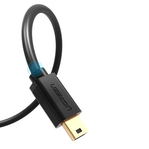 Kabel przewód przejściówka USB - miniUSB 480 Mbps 2m czarny