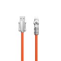Mocny kabel kątowy do iPhone USB-A - Lightning 30W 1m rotacja 180 pomarańczowy Mocny kabel kątowy do iPhone USB-A - Lightning 30W 1m rotacja 180 pomarańczowy