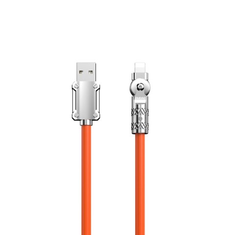 Mocny kabel kątowy do iPhone USB-A - Lightning 30W 1m rotacja 180 pomarańczowy Mocny kabel kątowy do iPhone USB-A - Lightning 30W 1m rotacja 180 pomarańczowy
