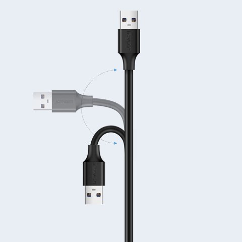 Przedłużacz adapter do kabla przewodu USB 2.0 50cm czarny Przedłużacz adapter do kabla przewodu USB 2.0 50cm czarny