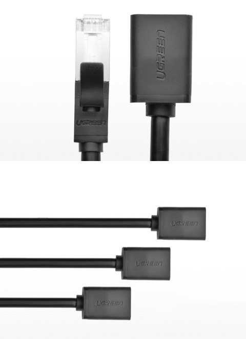 Przedłużacz do kabla skrętki FTP Ethernet RJ45 Cat 6 1000 Mbps 2m czarny Przedłużacz do kabla skrętki FTP Ethernet RJ45 Cat 6 1000 Mbps 2m czarny