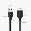 Przedłużacz kabla przewodu USB 2.0 480Mb/s 1.5m czarny Przedłużacz kabla przewodu USB 2.0 480Mb/s 1.5m czarny