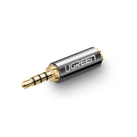 Przejściówka wtyczka Adapter audio jack 2.5mm męski do jack 3.5mm żeński czarny Przejściówka wtyczka Adapter audio jack 2.5mm męski do jack 3.5mm żeński czarny
