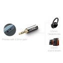 Przejściówka wtyczka Adapter audio jack 2.5mm męski do jack 3.5mm żeński czarny Przejściówka wtyczka Adapter audio jack 2.5mm męski do jack 3.5mm żeński czarny