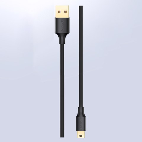 Przewód kabel 5-pinowy pozłacany USB - mini USB 0.25m czarny Przewód kabel 5-pinowy pozłacany USB - mini USB 0.25m czarny
