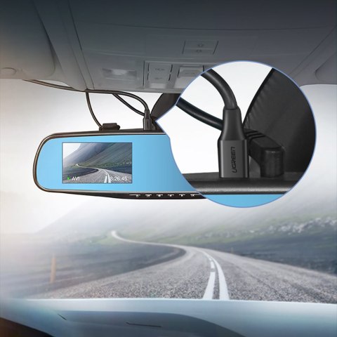 Przewód kabel 5-pinowy pozłacany USB - mini USB 0.25m czarny Przewód kabel 5-pinowy pozłacany USB - mini USB 0.25m czarny