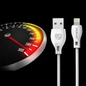 Przewód kabel USB - USB-C 2.1A 1m biały Przewód kabel USB - USB-C 2.1A 1m biały