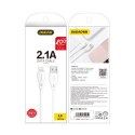 Przewód kabel do iPhone USB - Lightning 2.1A 2m biały Przewód kabel do iPhone USB - Lightning 2.1A 2m biały