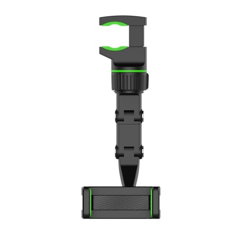 Uchwyt na telefon smartfon mocowany do lusterka wstecznego czarno-zielony Uchwyt na telefon smartfon mocowany do lusterka wstecznego czarno-zielony