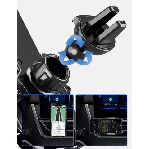 Uchwyt samochodowy do telefonu uniwersalny grawitacyjny ciemnoszary Uchwyt samochodowy do telefonu uniwersalny grawitacyjny ciemnoszary