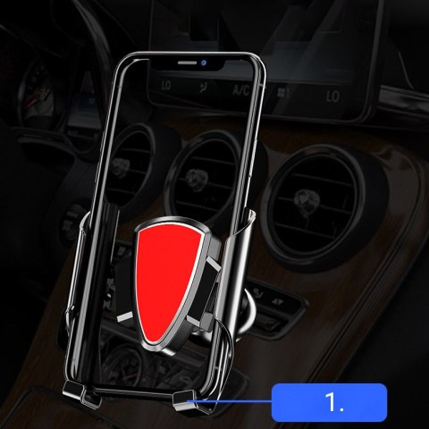 Uchwyt samochodowy do telefonu uniwersalny grawitacyjny ciemnoszary Uchwyt samochodowy do telefonu uniwersalny grawitacyjny ciemnoszary