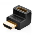 Wtyczka kątowa przejściówka do gniazda HDMI czarny Wtyczka kątowa przejściówka do gniazda HDMI czarny