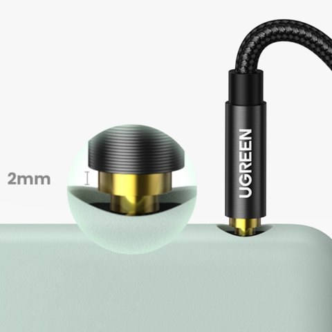 Wytrzymały kabel przewód audio AUX w oplocie minijack 3.5 mm 1.5m niebieski Wytrzymały kabel przewód audio AUX w oplocie minijack 3.5 mm 1.5m niebieski