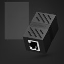 Złączka sieciowa łącznik kabli sieciowych Ethernet RJ45 10Gbps czarny
