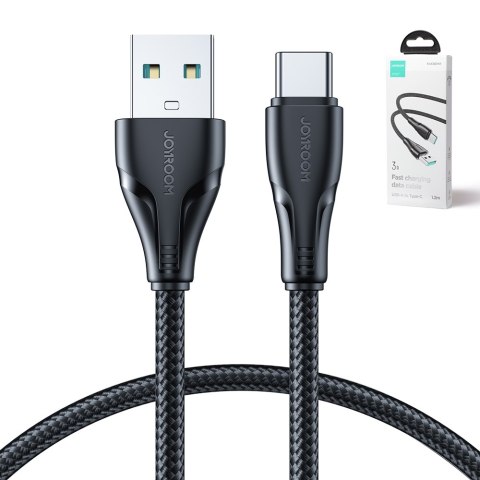 Kabel przewód Surpass Series USB - USB-C do szybkiego ładowania 3A 1.2m czarny Kabel przewód Surpass Series USB - USB-C do szybkiego ładowania 3A 1.2m czarny