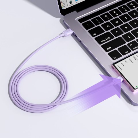 Kabel przewód USB-A - USB-C 3A 1.2m fioletowy Kabel przewód USB-A - USB-C 3A 1.2m fioletowy
