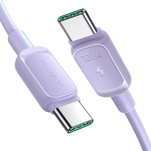 Kabel przewód USB-C - USB-C 100W 1.2m fioletowy Kabel przewód USB-C - USB-C 100W 1.2m fioletowy