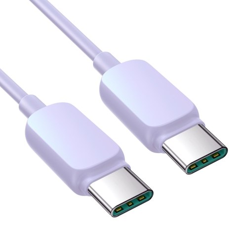 Kabel przewód USB-C - USB-C 100W 1.2m fioletowy Kabel przewód USB-C - USB-C 100W 1.2m fioletowy