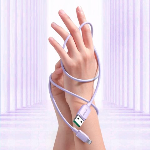 Kabel przewód do iPhone USB-A - Lightning 2.4A 1.2m fioletowy Kabel przewód do iPhone USB-A - Lightning 2.4A 1.2m fioletowy