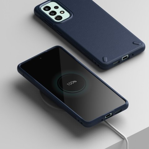 Wytrzymałe i elastyczne etui pokrowiec Galaxy A73 Onyx granatowy Wytrzymałe i elastyczne etui pokrowiec Galaxy A73 Onyx granatowy