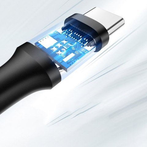 Wytrzymały kabel przewód USB - USB-C 480 Mbps 3A 1.5m czarny Wytrzymały kabel przewód USB - USB-C 480 Mbps 3A 1.5m czarny