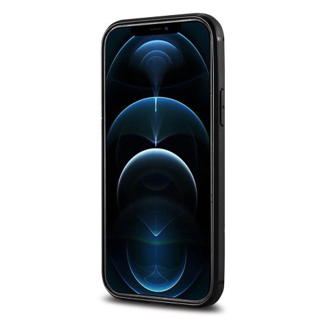 Etui pokryte naturalną skórą do iPhone 12 Pro Max Leather Oil Wax czarny Etui pokryte naturalną skórą do iPhone 12 Pro Max Leather Oil Wax czarny