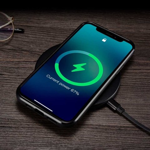 Etui pokryte naturalną skórą do iPhone 12 Pro Max Leather Oil Wax czarny Etui pokryte naturalną skórą do iPhone 12 Pro Max Leather Oil Wax czarny