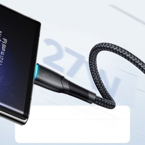 Kabel przewód Starry Series USB-A - USB-C 3A 1m czarny Kabel przewód Starry Series USB-A - USB-C 3A 1m czarny