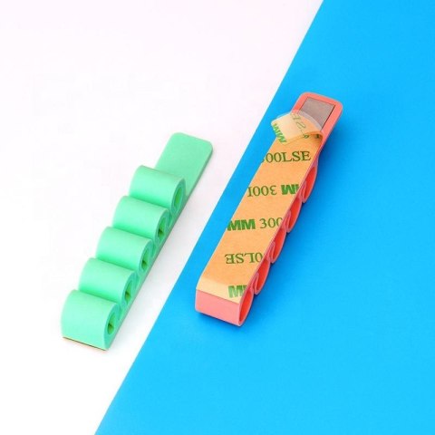 Silikonowy organizer biurowy do kabli przewodów długopisów fioletowy