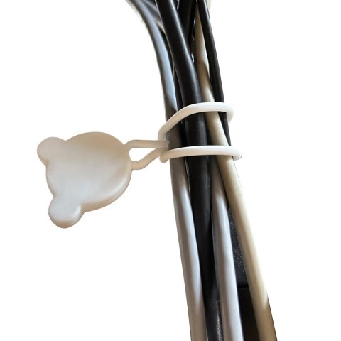 Silikonowy zwijacz organizer kabla przewodu czarny Silikonowy zwijacz organizer kabla przewodu czarny