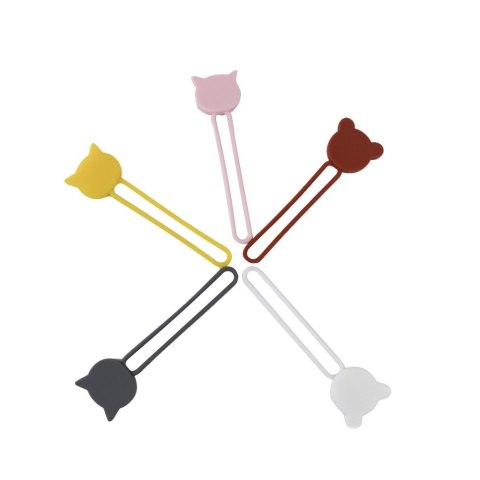 Silikonowy zwijacz organizer kabla przewodu szary Silikonowy zwijacz organizer kabla przewodu szary