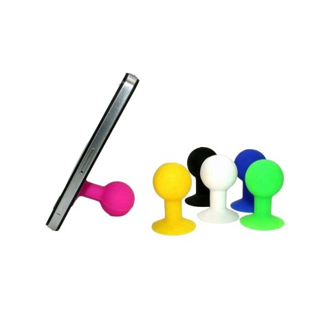 Uchwyt silikonowy do telefonu z przyssawką z okrągła główka biały Uchwyt silikonowy do telefonu z przyssawką z okrągła główka biały