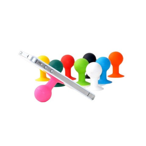 Uchwyt silikonowy do telefonu z przyssawką z okrągła główka czerwony Uchwyt silikonowy do telefonu z przyssawką z okrągła główka czerwony