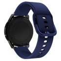 Uniwersalny silikonowy pasek do smartwatcha Silicone Strap TYS szer. 20mm ciemnoniebieski