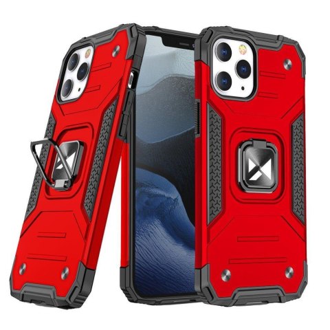Etui iPhone 14 Pro Max pancerny pokrowiec uchwyt magnetyczny ring czerwone Etui iPhone 14 Pro Max pancerny pokrowiec uchwyt magnetyczny ring czerwone