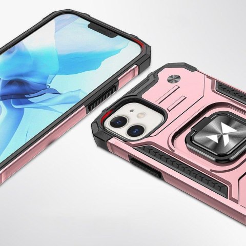 Etui iPhone 14 pancerny pokrowiec uchwyt magnetyczny ring złote Etui iPhone 14 pancerny pokrowiec uchwyt magnetyczny ring złote