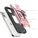 Etui iPhone 14 pancerny pokrowiec uchwyt magnetyczny ring złote Etui iPhone 14 pancerny pokrowiec uchwyt magnetyczny ring złote