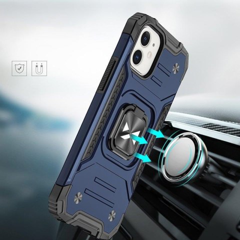 Etui pancerny pokrowiec do iPhone 14 Plus uchwyt magnetyczny Ring Armor niebieski Etui pancerny pokrowiec do iPhone 14 Plus uchwyt magnetyczny Ring Armor niebieski
