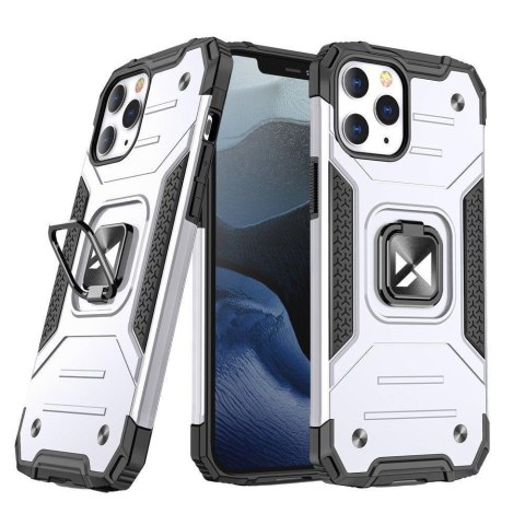 Etui pancerny pokrowiec do iPhone 14 Pro Max uchwyt magnetyczny Ring Armor srebrny Etui pancerny pokrowiec do iPhone 14 Pro Max uchwyt magnetyczny Ring Armor srebrny